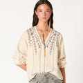 CAMISA  ECRU BORDADO BEADS