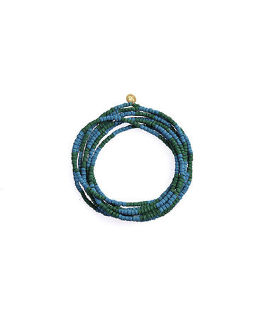COLLAR LARGO BOLITAS VERDE