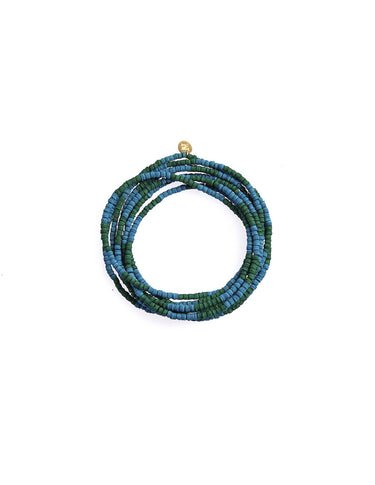 COLLAR LARGO BOLITAS VERDE
