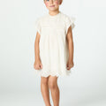 EMBROIDERED ECRU DRESS