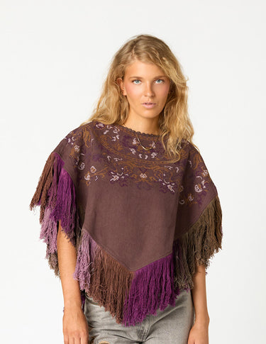 EMBROIDERED PONCHO