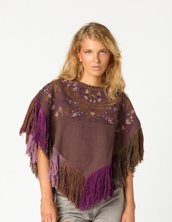 EMBROIDERED PONCHO