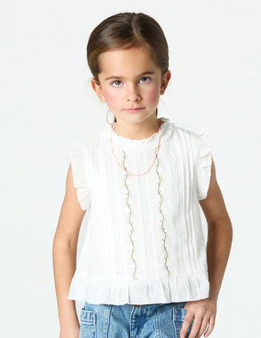 EMBROIDERED FLOWER SHIRT