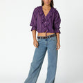 BLUE STUDDED TROUSERS