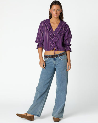 BLUE STUDDED TROUSERS