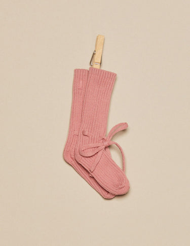 PINK RIBBED BOOTIE