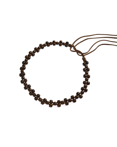 BROWN BEADED BELT