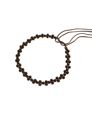 BROWN BEADED BELT