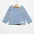SUDADERA BOTONES AZUL