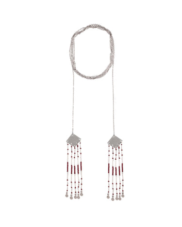 RED SQUARE NECKLACE