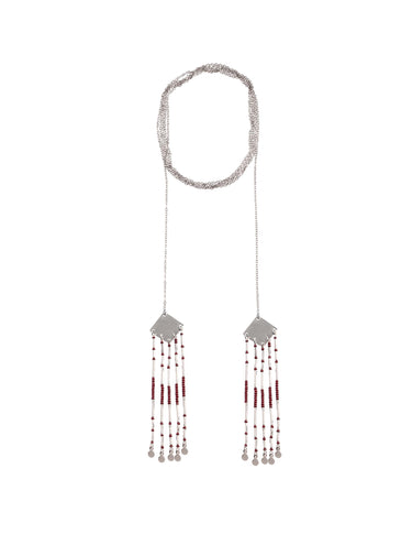 RED SQUARE NECKLACE
