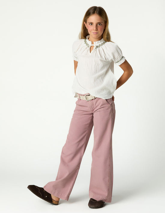 "NN" EMBROIDERED PANTS MORA