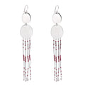 OVAL BLACKBERRY EARRINGS - STAINLESS STEEL