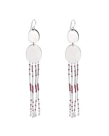 OVAL BLACKBERRY EARRINGS - STAINLESS STEEL