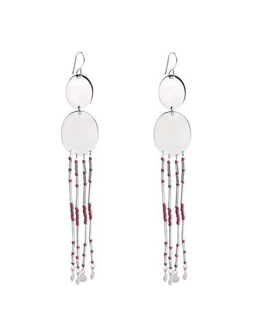OVAL BLACKBERRY EARRINGS - STAINLESS STEEL