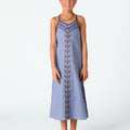EMBROIDERED LEAVES DRESS