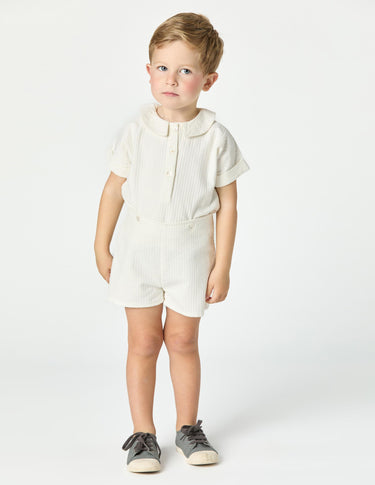 WHITE PIQUÉ SET