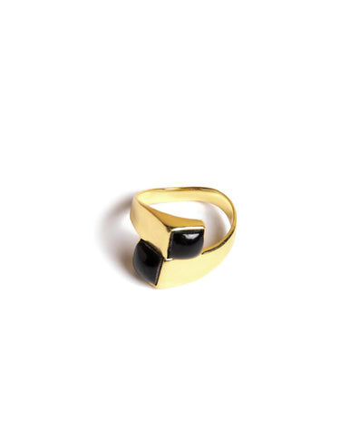DOUBLE BLACK SQUARE RING