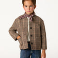 CHAQUETA CUELLO MAO CUADRO BARK