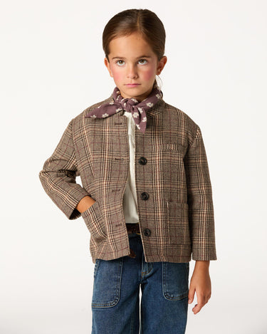 CHAQUETA CUELLO MAO CUADRO BARK
