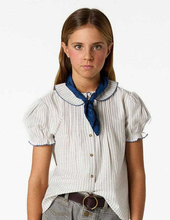 ECRU STRIPED SHIRT STITCHING