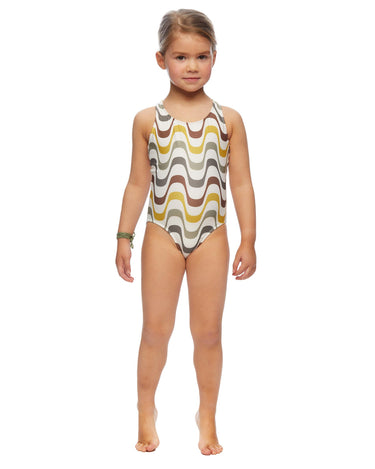 Traje baño ondas mostaza