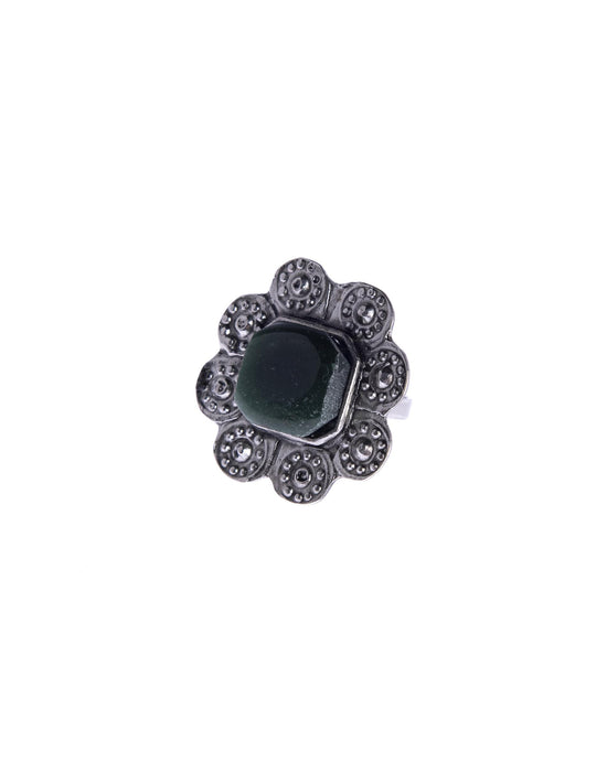 ANILLO CUADRADO PIEDRA