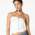 ASYMMETRIC RUCHED WHITE T-SHIRT