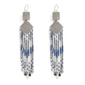 PENDIENTES CUADRADO AZUL - ACERO INOXIDABLE
