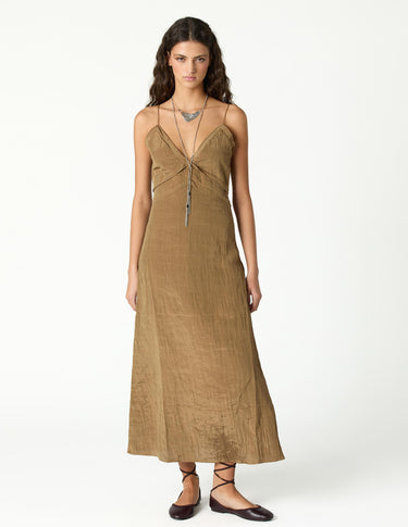 INCENSE MIDI SLIP DRESS