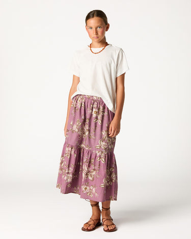 SKIRT ROSES PLUM