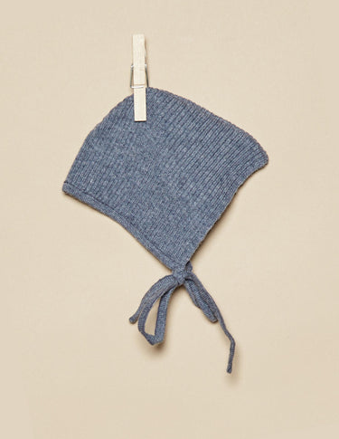 BLUE RIBBED BONNET