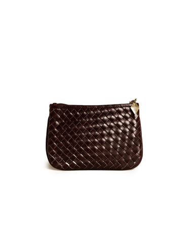 BRAIDED BROWN PURSE