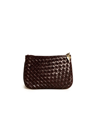 BRAIDED BROWN PURSE