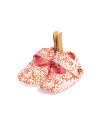 BABY SHOE PRINT BLOOM PINK