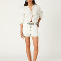 WHITE POCKET SHORTS