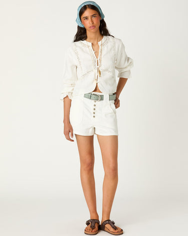WHITE POCKET SHORTS