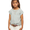 Light green short-sleeved button-up shirt