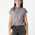 GATHERED OVERCAST T-SHIRT
