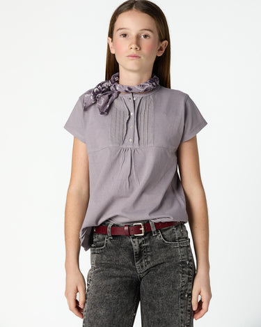 GATHERED OVERCAST T-SHIRT