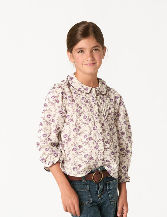 CAMISA BRIGHT FLOWERS PLUM