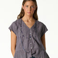 OVERCAST LACE V-NECK SHIRT