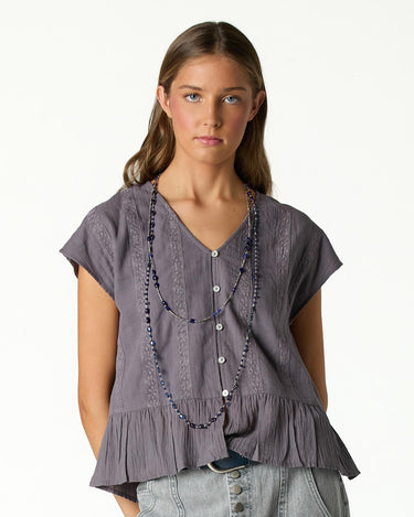 OVERCAST LACE V-NECK SHIRT