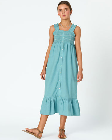 STRAPPY HONEYCOMB DRESS