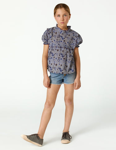 BLUE DENIM SHORTS