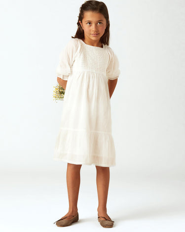 SQUARE DRESS WITH WHITE LACE