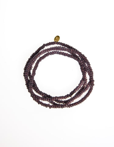 LONG BEAD NECKLACE CHOCOLATE