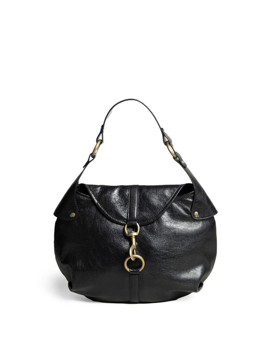 BLACK FLAP BAG