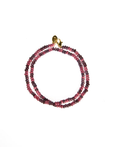 SHORT BLUSH MIX BEAD NECKLACE