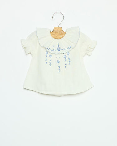 EMBROIDERED FLOWER SHIRT
